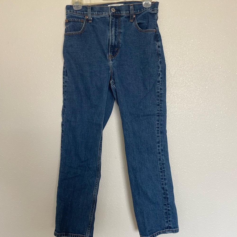 Abercrombie jeans ankle straight ultra high rise